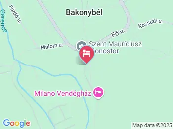 Füsti Apartman Bakonybél a térképen