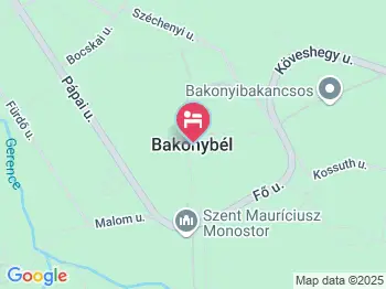 Hotel Odvaskő Bakonybél a térképen