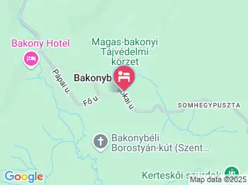 Hubertus Vendégház Bakonybél a térképen