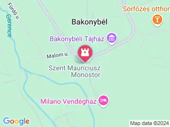 Nepomuki Szent János Bakonybél a térképen