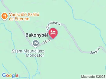 Sárgarigó Vendégház Bakonybél a térképen