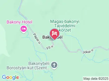 Szalai Vendégház Bakonybél a térképen