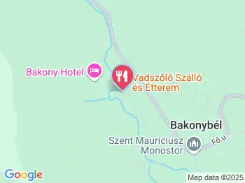 Vadszőlő Szálló étterme Bakonybél a térképen