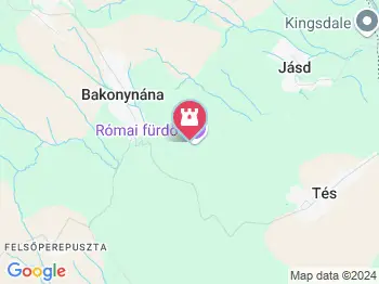 Római-fürdő vízesés Bakonynána a térképen