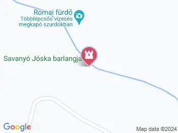 Savanyó Jóska-barlangja Bakonynána a térképen
