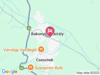 Erdőjárók Vendégháza Bakonyszentkirály a térképen