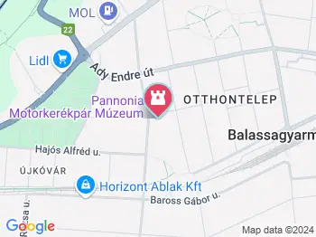 Pannonia Motorkerékpár Múzeum Balassagyarmat a térképen