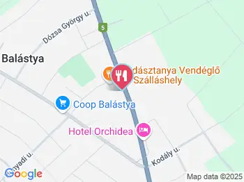 Vadásztanya Vendéglő Balástya a térképen