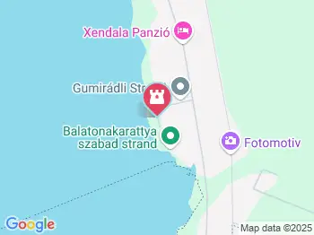 Gumirádli strand Balatonakarattya a térképen