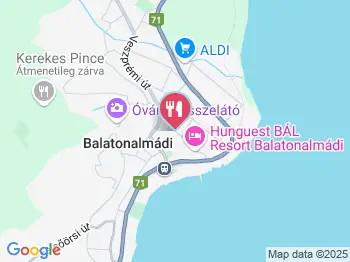 Hotel Viktória Vendéglő Balatonalmádi a térképen