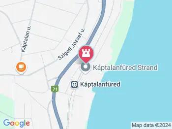 Káptalanfüredi kis strand Balatonalmádi a térképen