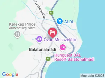 Krisztina Panzió Balatonalmádi a térképen