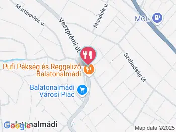 Pufi Pékség & Reggeliző Balatonalmádi a térképen