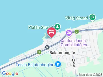 Apartmanok a Szabad Strandnál Balatonboglár a térképen