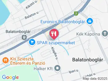 Bubi vendéglő Balatonboglár a térképen