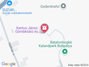 Magasösvény Lombkorona sétány Balatonboglár a térképen