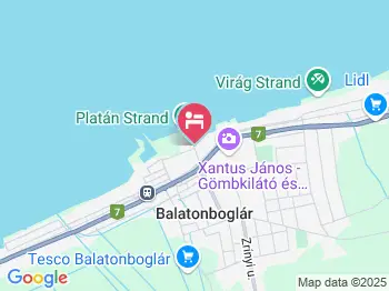 Platán Apartmanok Balatonboglár a térképen