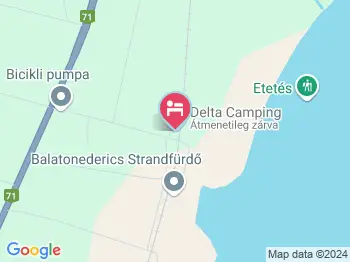Delta Kemping Balatonederics a térképen