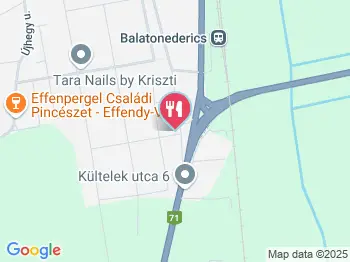 Gulyás Csárda Balatonederics a térképen