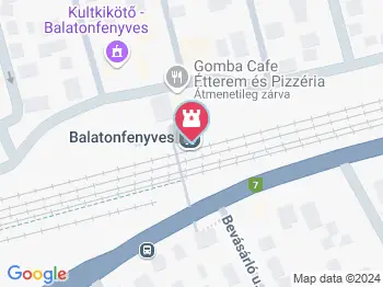 Balatonfenyvesi Kisvasút Balatonfenyves a térképen