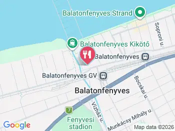 Part és Pedál Balatonfenyves a térképen