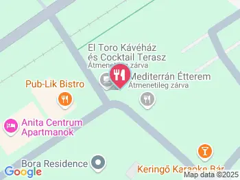 El Toro Cocktail terasz Balatonföldvár a térképen