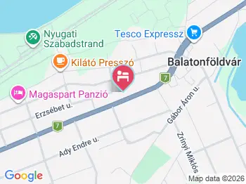 Pauzo Balaton Balatonföldvár a térképen