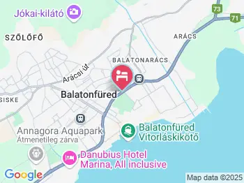 Andrea Panzió Balatonfüred a térképen