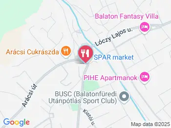 Arács Szíve Vendéglő Balatonfüred a térképen