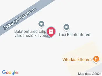 Balatonfüred Liliput városnéző kisvonat Balatonfüred a térképen