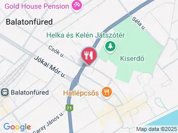 Bergmann Cukrászda - Zsigmond utca Balatonfüred a térképen