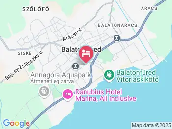 Bliss Villa Balatonfüred a térképen