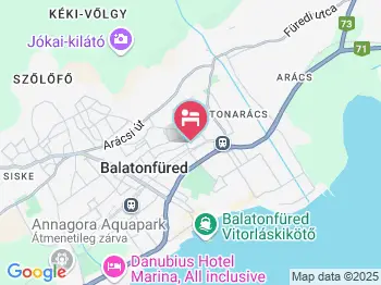 Brunner Villa Balatonfüred a térképen