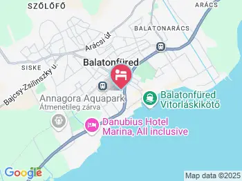 Hotel Thetis Balatonfüred a térképen