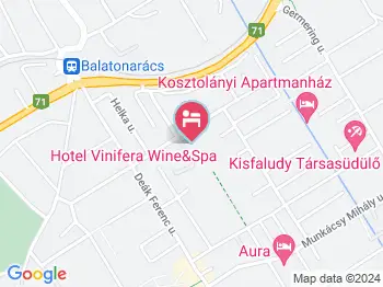 Hotel Vinifera Wine & Spa Balatonfüred a térképen