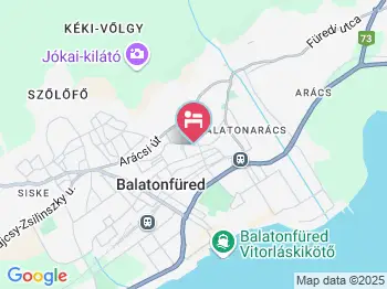Huszár Vendégház Balatonfüred a térképen