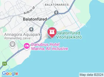 Kisfaludy Lapátkerekes Gőzhajó Balatonfüred a térképen