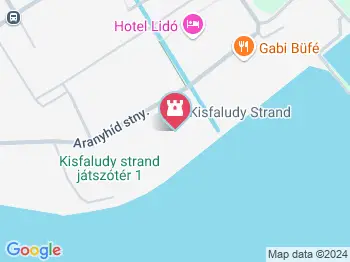 Kisfaludy strand Balatonfüred a térképen