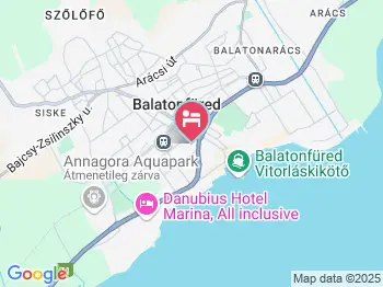 Korona Panzió Balatonfüred a térképen