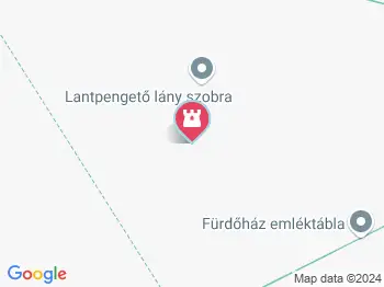 Lantpengető lány szobra Balatonfüred a térképen