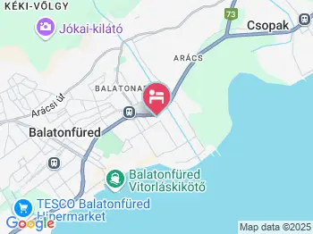 Napfény Villa Balatonfüred a térképen