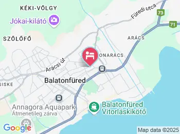 Sárga Apartmanház Balatonfüred a térképen