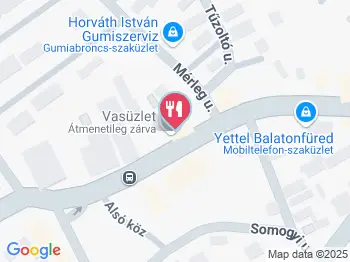 Vasüzlet Balatonfüred a térképen