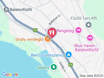 71-es Vendéglő Balatonfűzfő a térképen