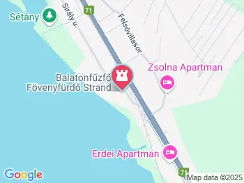 Fövenyfürdő Strand Balatonfűzfő a térképen
