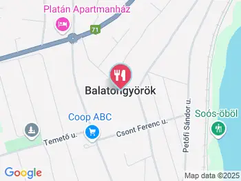 Csókafészek Étterem Balatongyörök a térképen