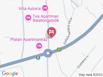 Klaudia Apartmanház Balatongyörök a térképen