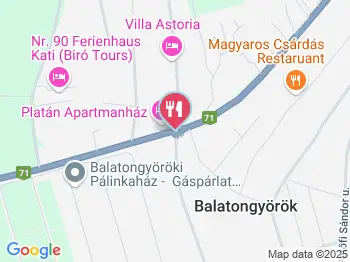 Varga Fogadó Étterme Balatongyörök a térképen