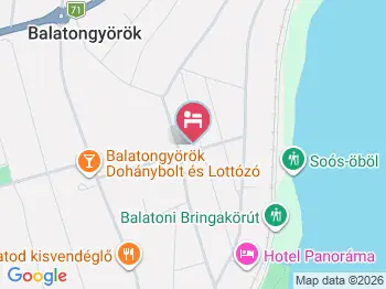 Villa Tília Balatongyörök a térképen
