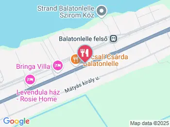 Becsali Csárda Balatonlelle a térképen